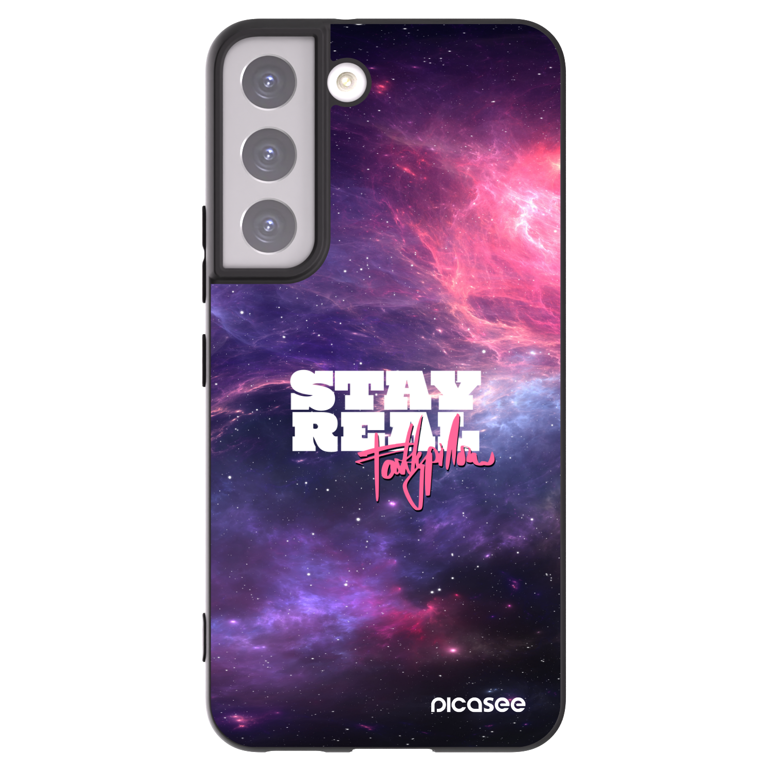 Picasee silikónový čierny obal pre Samsung Galaxy S22 5G - Stay Real