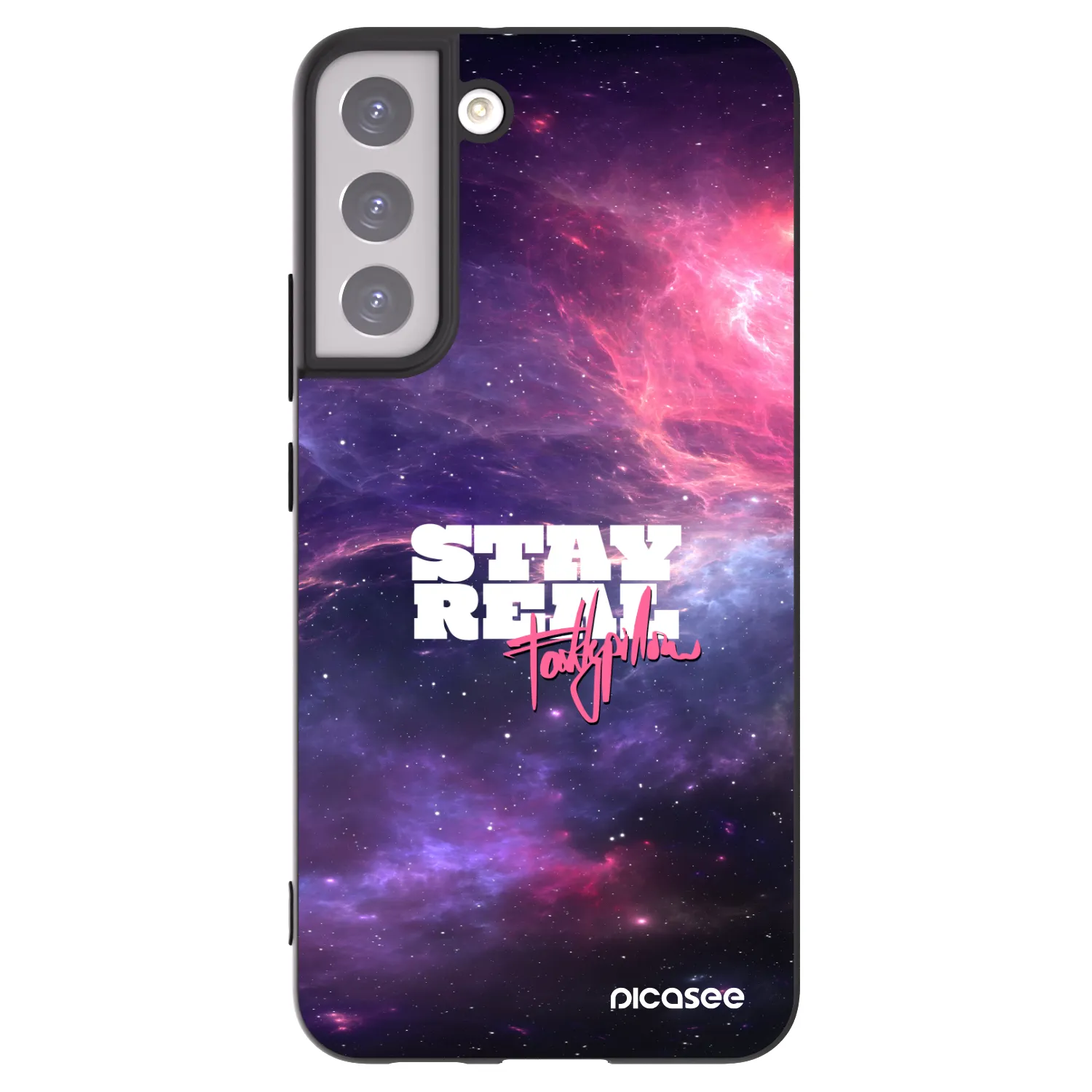 Picasee silikónový čierny obal pre Samsung Galaxy S22+ 5G - Stay Real