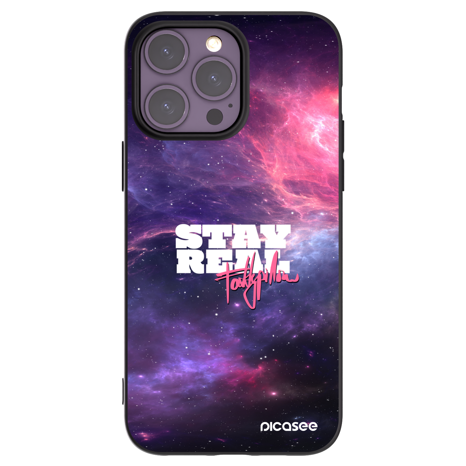 Picasee silikónový čierny obal pre Apple iPhone 14 Pro Max - Stay Real