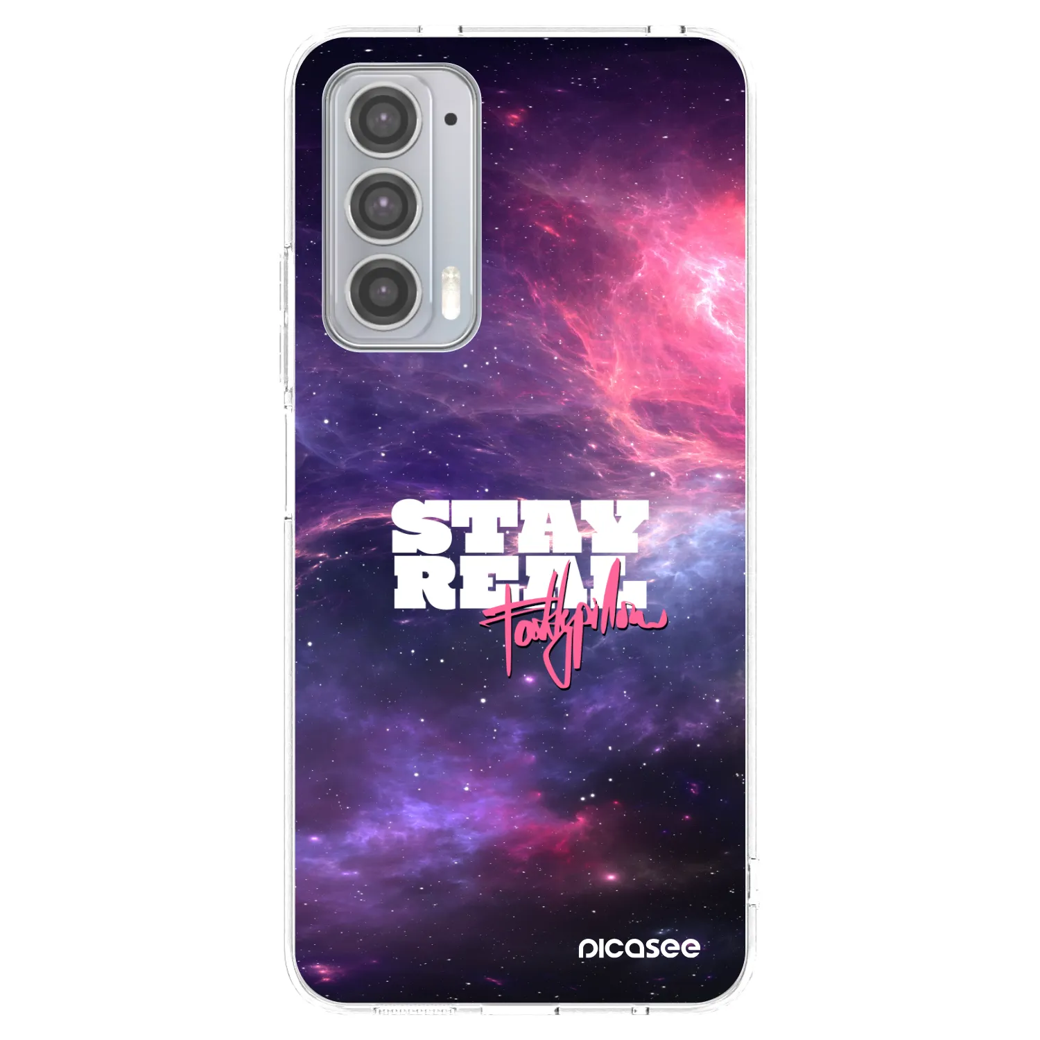 Picasee silikónový prehľadný obal pre Motorola Edge 20 - Stay Real