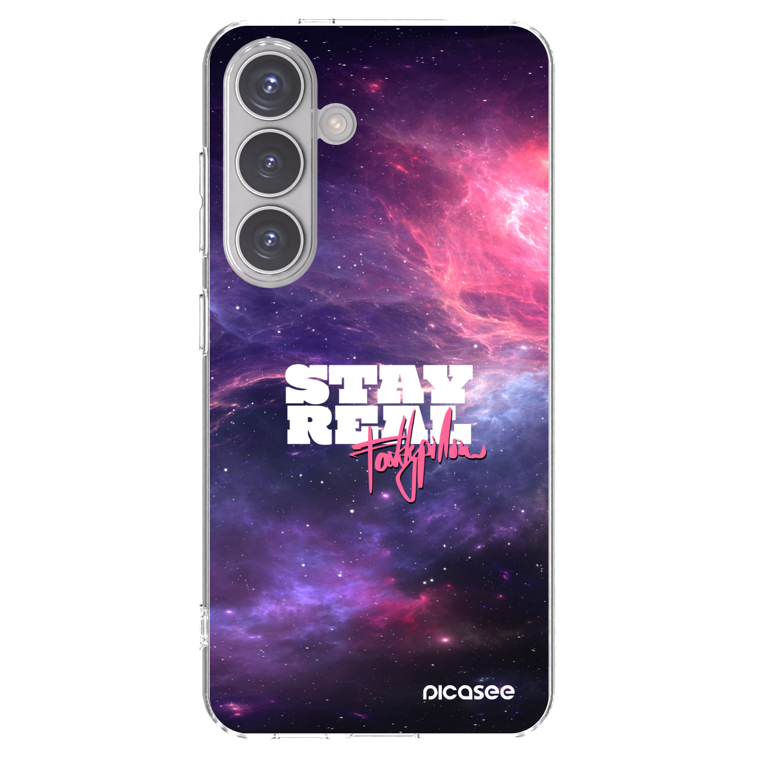 Picasee silikónový prehľadný obal pre Samsung Galaxy S24 S921B 5G - Stay Real