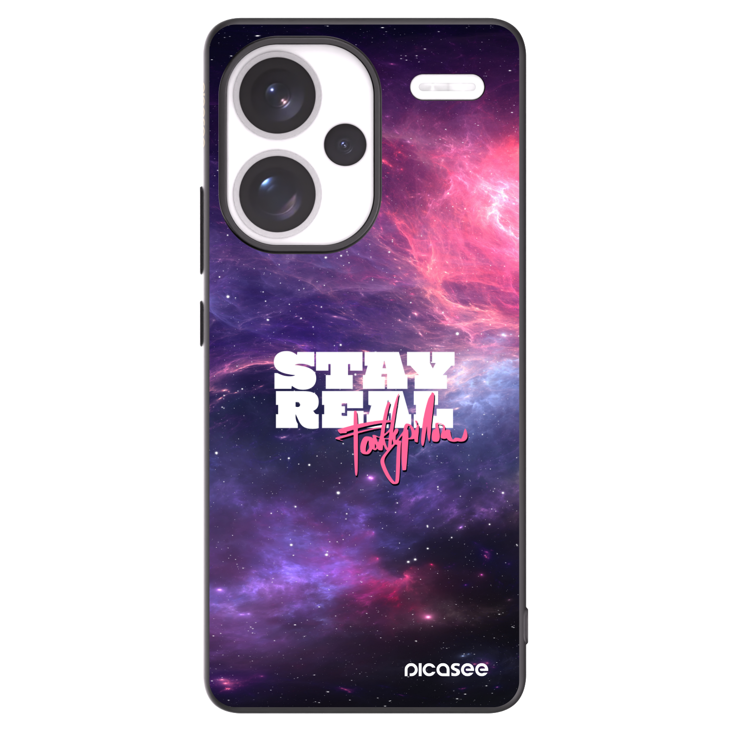 Picasee silikónový čierny obal pre Xiaomi Redmi Note 13 Pro+ 5G - Stay Real