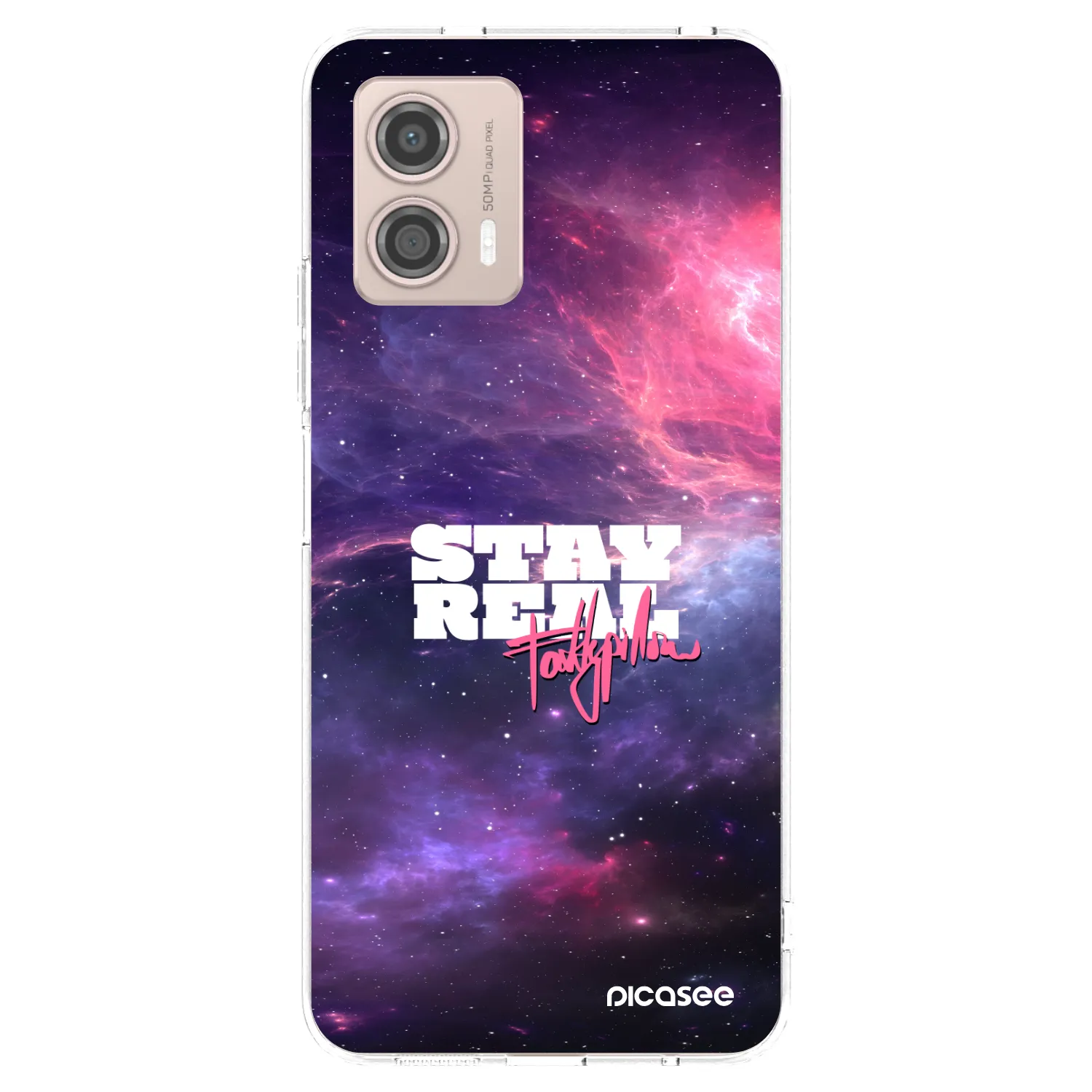 Picasee silikónový prehľadný obal pre Motorola Moto G53 5G - Stay Real