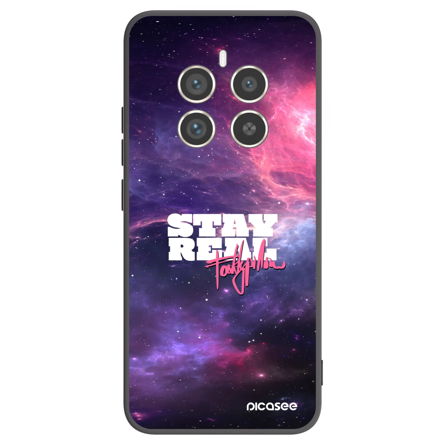 Picasee silikónový čierny obal pre Realme 12 Pro 5G - Stay Real