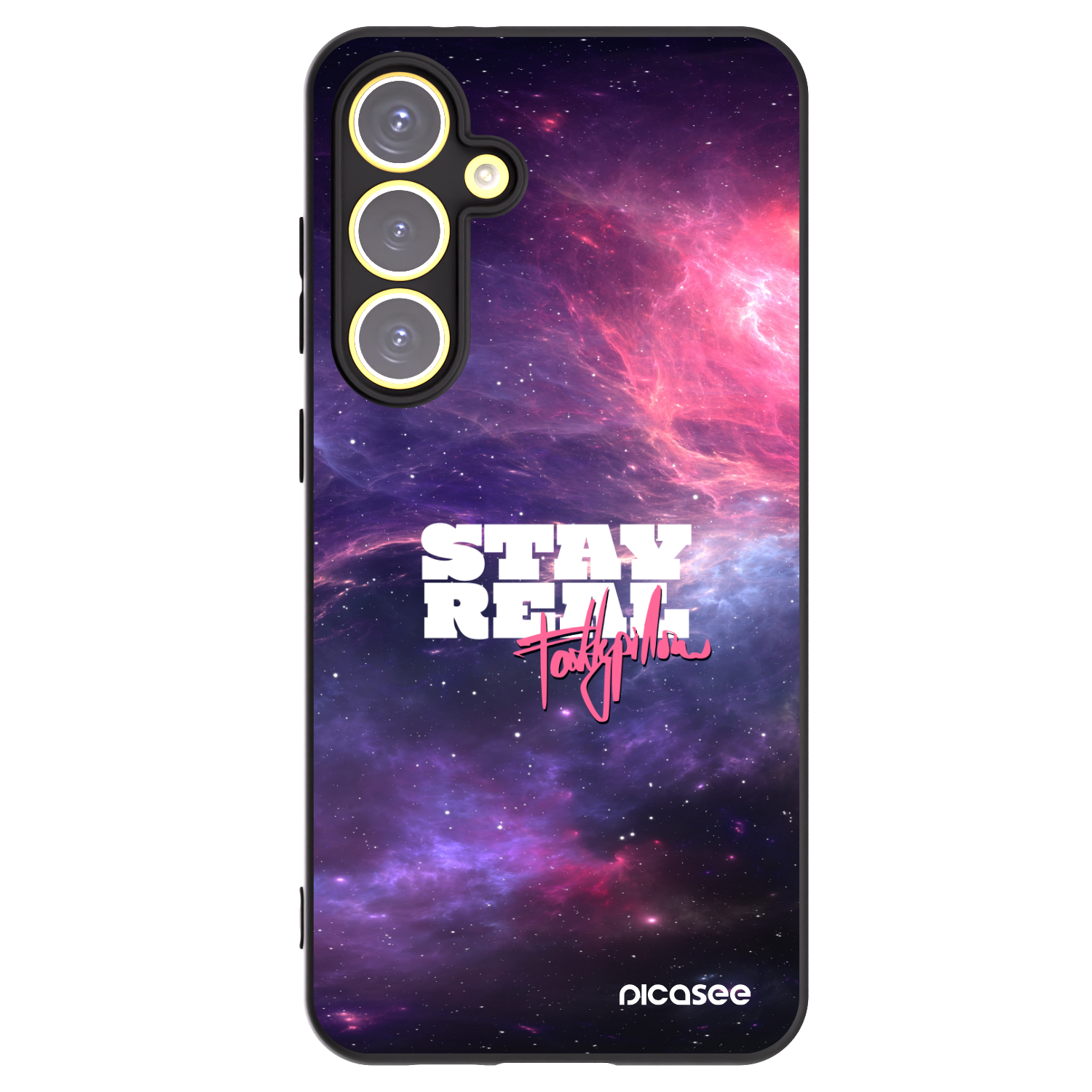 Picasee silikónový čierny obal pre Samsung Galaxy S24 FE S721B - Stay Real