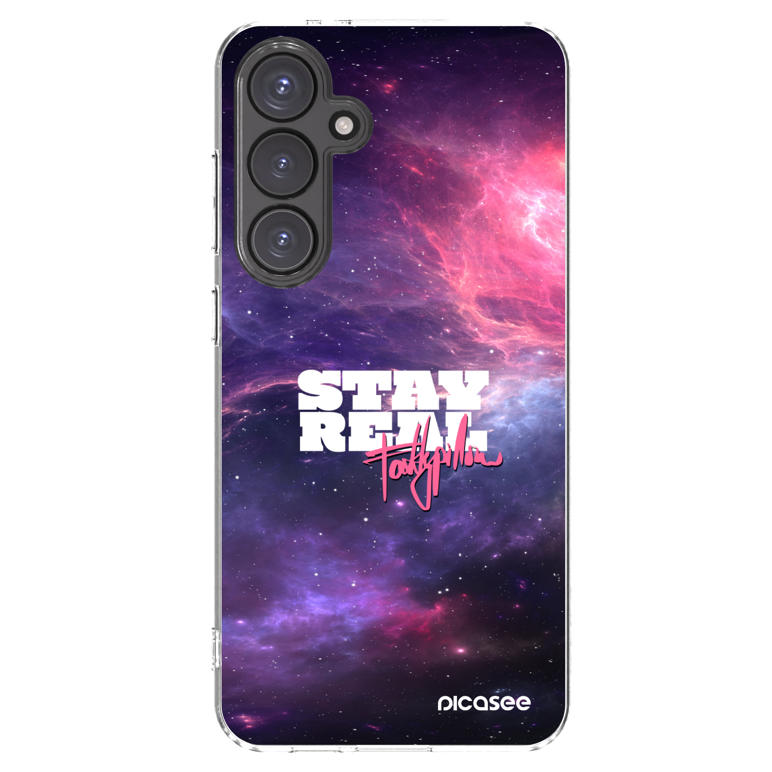 Picasee silikónový prehľadný obal pre Samsung Galaxy S24 FE S721B - Stay Real