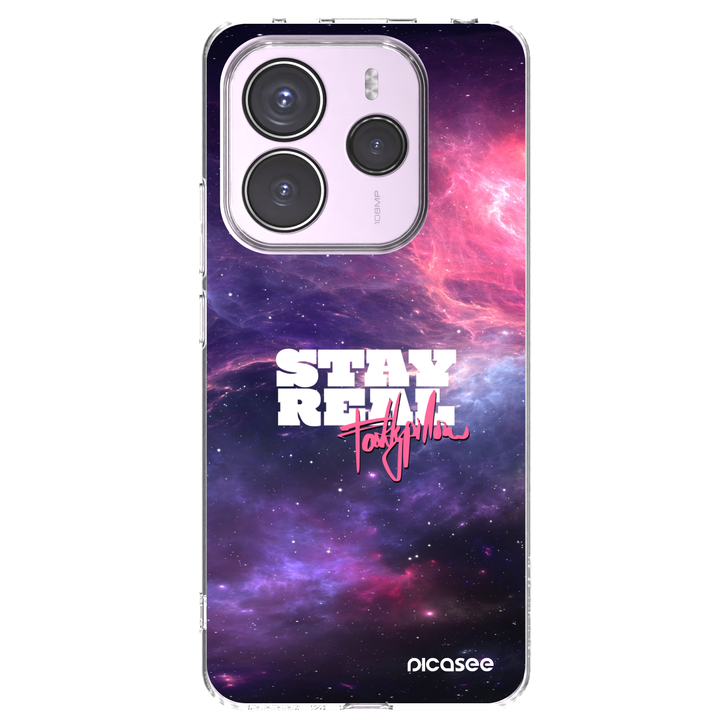 Silikónový prehľadný obal pre Xiaomi Redmi Note 14 5G - Stay Real