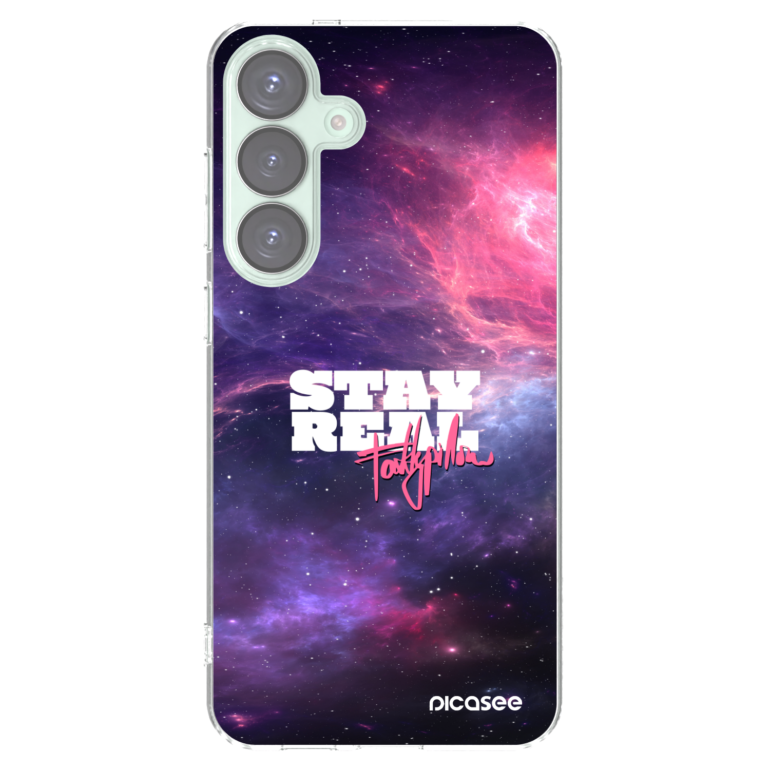 Picasee silikónový prehľadný obal pre Samsung Galaxy S25+ 5G - Stay Real