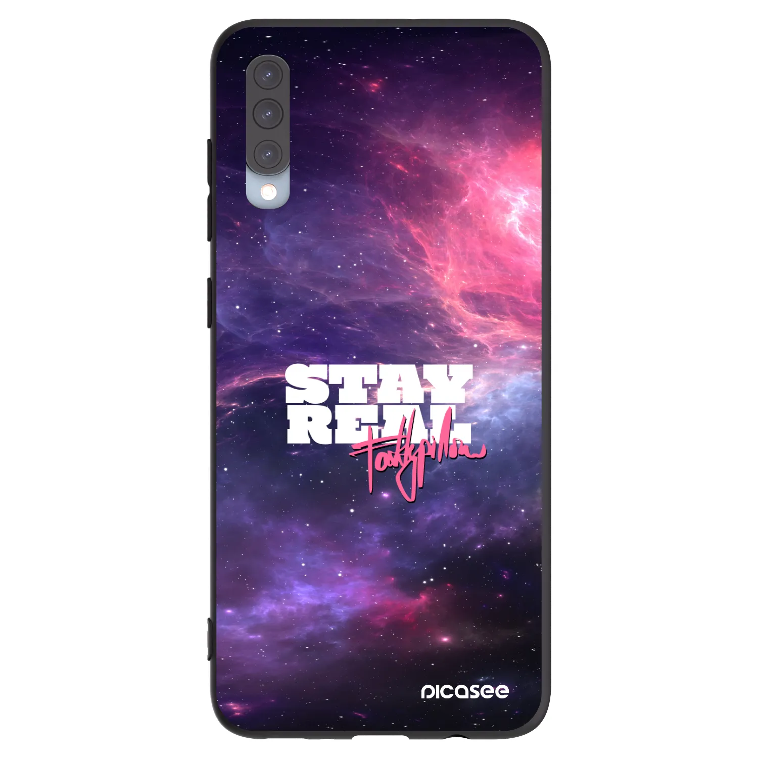 Picasee silikónový čierny obal pre Samsung Galaxy A70 A705F - Stay Real