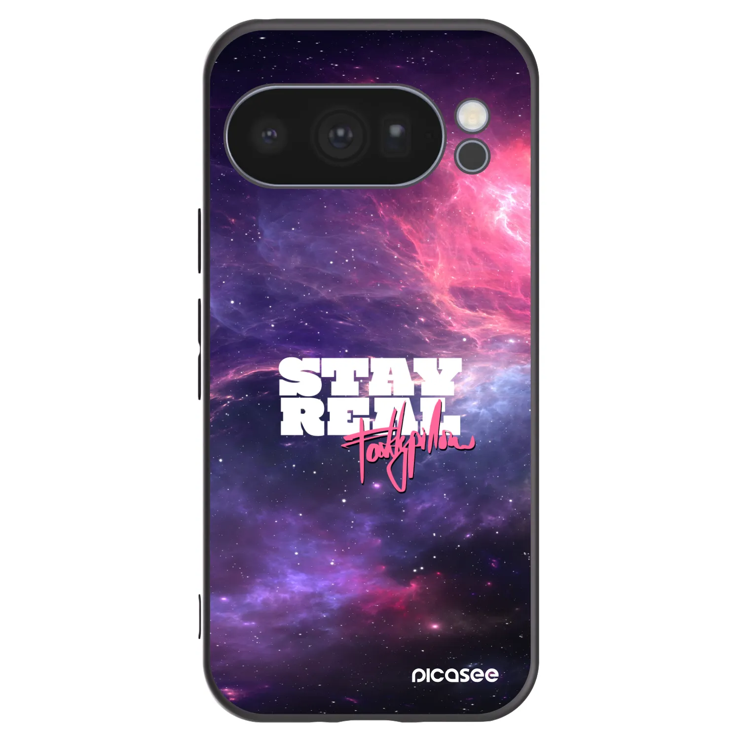 Picasee silikónový čierny obal pre Google Pixel 10 Pro - Stay Real