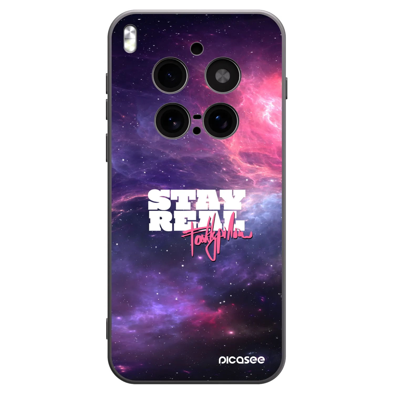 Picasee silikónový čierny obal pre Vivo X300 Pro - Stay Real