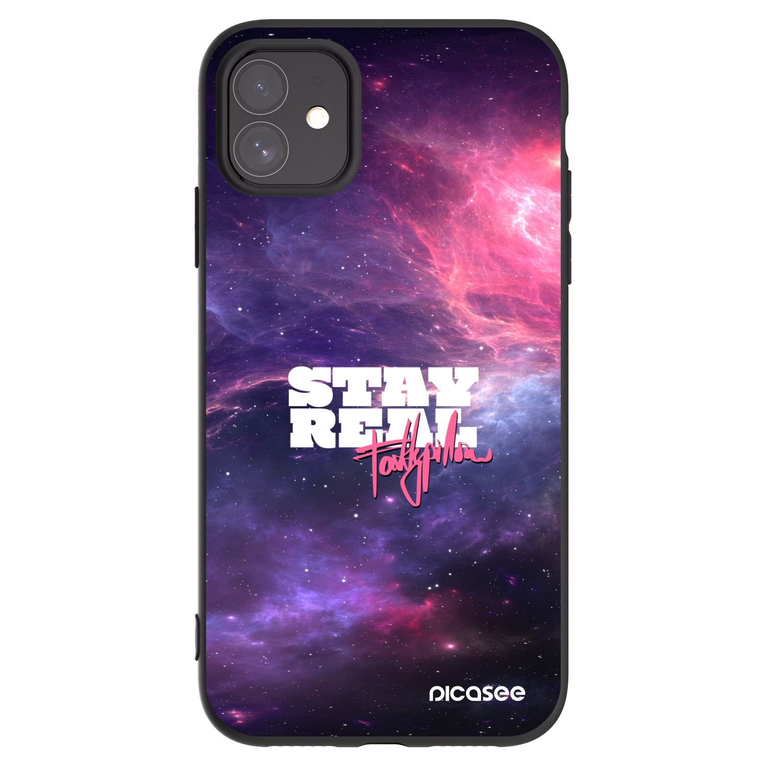Picasee silikónový čierny obal pre Apple iPhone 11 - Stay Real