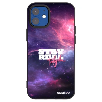 Picasee silikónový čierny obal pre Apple iPhone 12 mini - Stay Real
