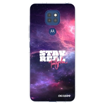 Picasee silikónový prehľadný obal pre Motorola Moto G9 Play - Stay Real