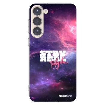 Picasee silikónový prehľadný obal pre Samsung Galaxy S23+ 5G - Stay Real