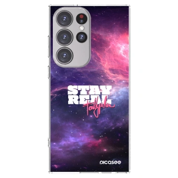 Picasee silikónový prehľadný obal pre Samsung Galaxy S23 Ultra 5G - Stay Real