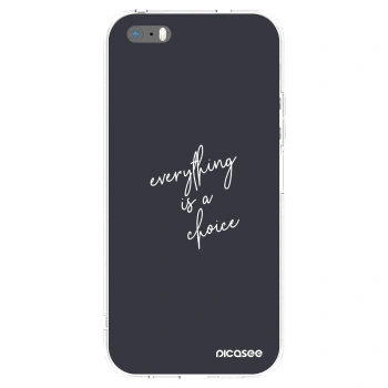 Picasee silikónový prehľadný obal pre Apple iPhone 5/5S/SE - Všetko je na tebe
