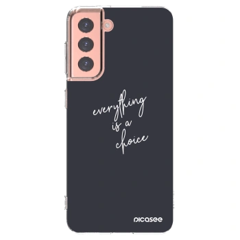 Picasee silikónový prehľadný obal pre Samsung Galaxy S21 5G G991B - Všetko je na tebe
