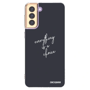 Picasee silikónový prehľadný obal pre Samsung Galaxy S21+ 5G G996F - Všetko je na tebe