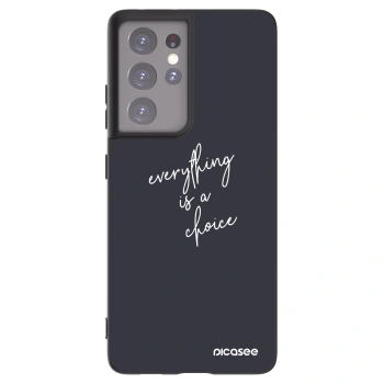 Picasee silikónový čierny obal pre Samsung Galaxy S21 Ultra 5G G998B - Všetko je na tebe