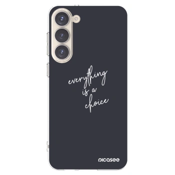 Picasee silikónový prehľadný obal pre Samsung Galaxy S23+ 5G - Všetko je na tebe