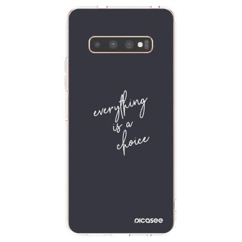 Picasee silikónový prehľadný obal pre Samsung Galaxy S10 Plus G975 - Všetko je na tebe
