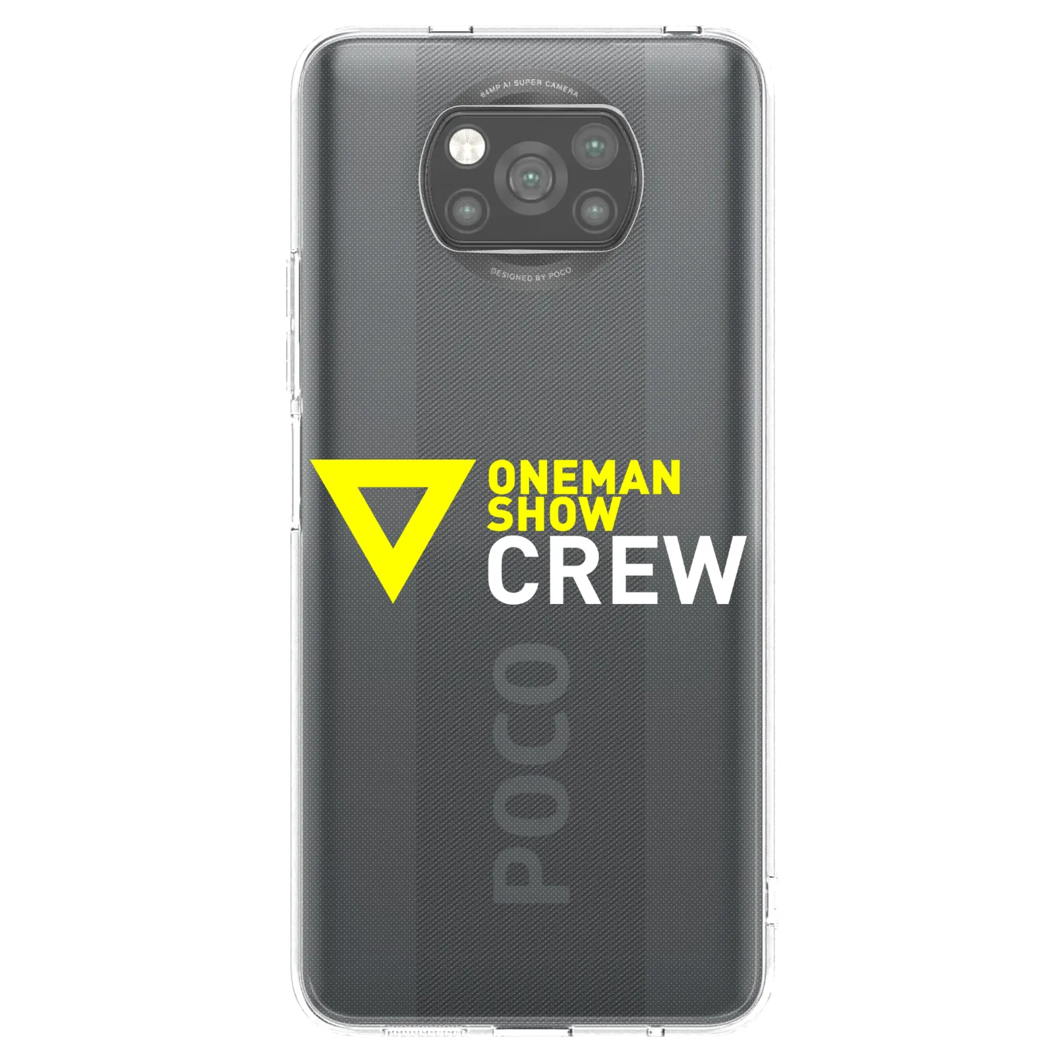 Picasee silikónový čierny obal pre Xiaomi Poco X3 - ONEMANSHOW CREW