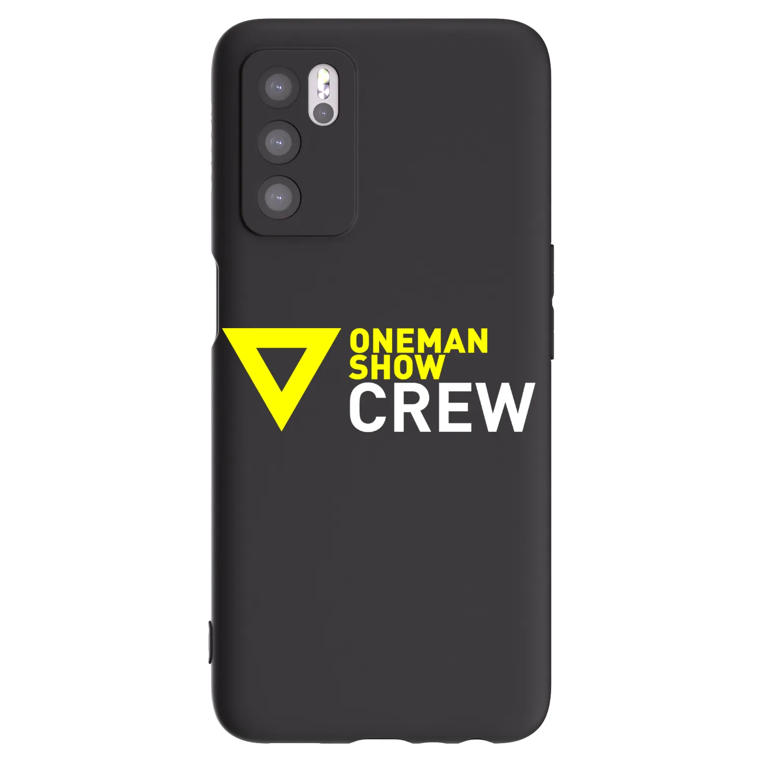 Picasee silikónový čierny obal pre OPPO A16s - ONEMANSHOW CREW