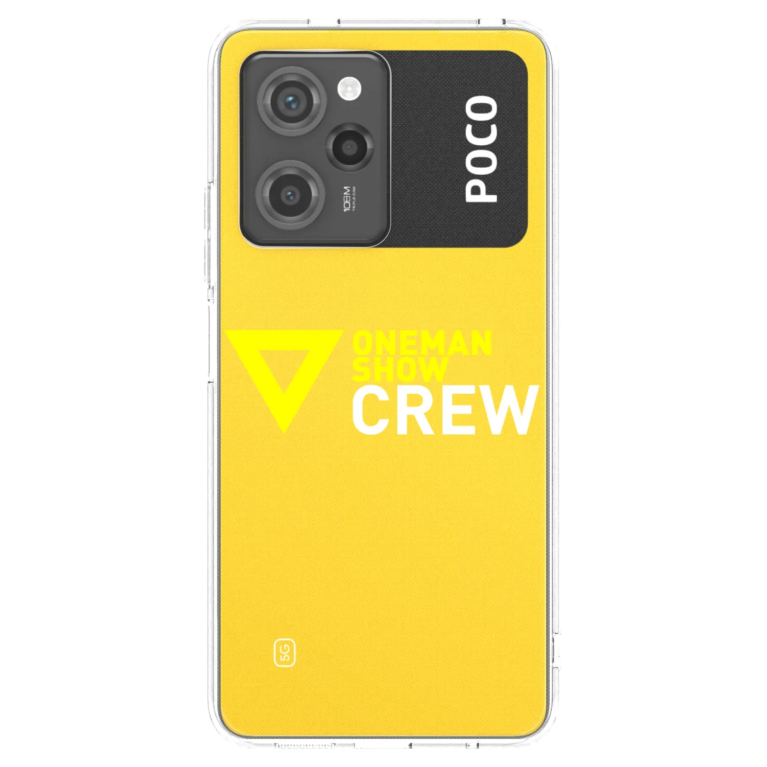 Picasee silikónový čierny obal pre Xiaomi Poco X5 Pro - ONEMANSHOW CREW