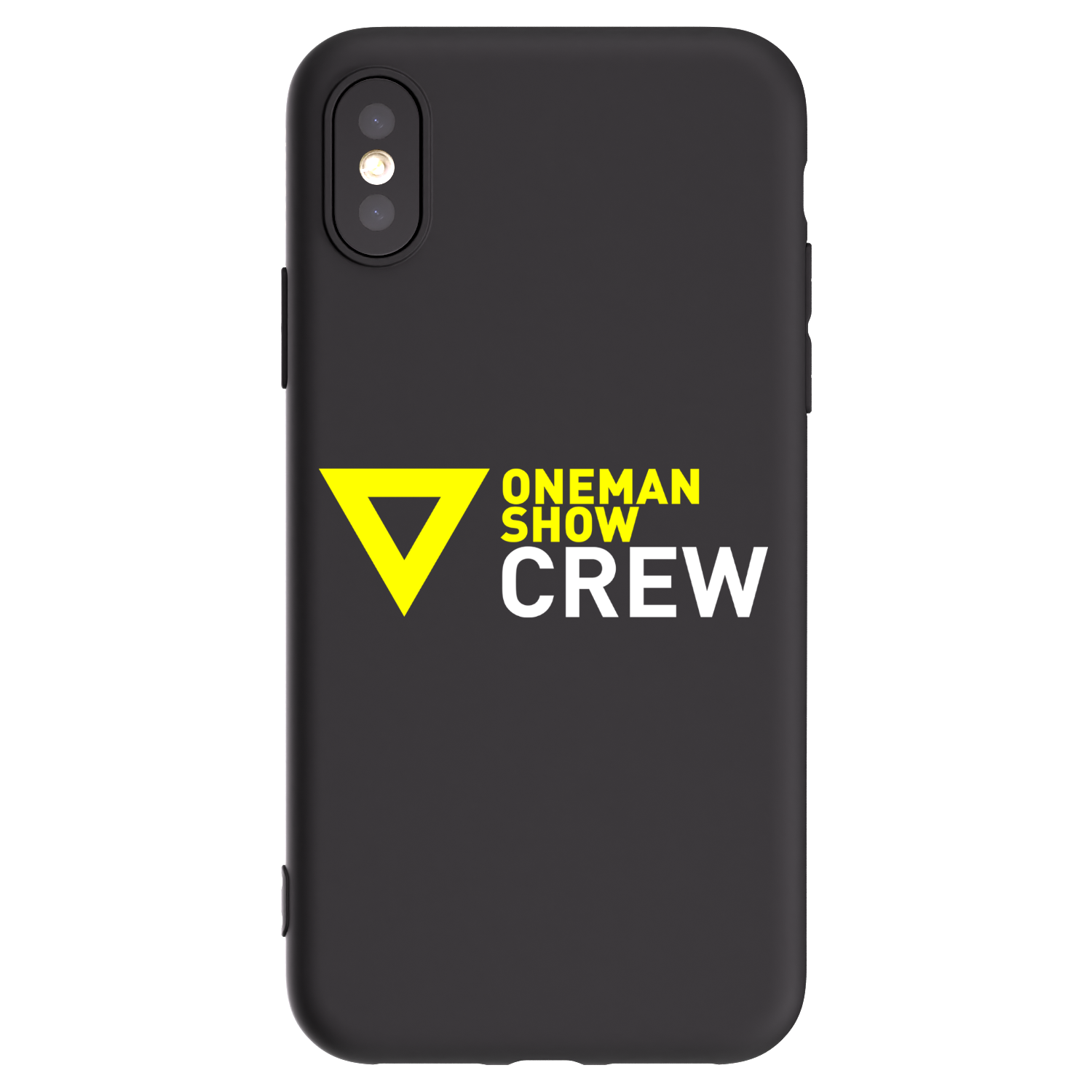Picasee silikónový čierny obal pre Apple iPhone X/XS - ONEMANSHOW CREW