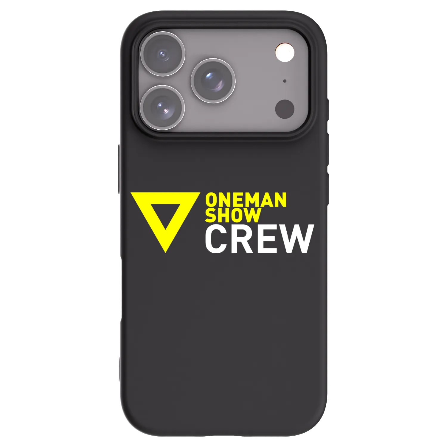 Picasee silikónový čierny obal pre Apple iPhone 18 Pro - ONEMANSHOW CREW