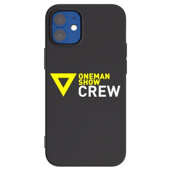 Picasee silikónový čierny obal pre Apple iPhone 12 mini - ONEMANSHOW CREW