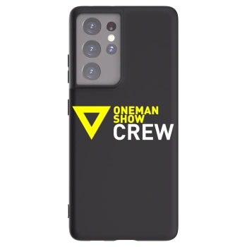 Picasee silikónový čierny obal pre Samsung Galaxy S21 Ultra 5G G998B - ONEMANSHOW CREW