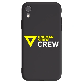 Picasee silikónový čierny obal pre Apple iPhone XR - ONEMANSHOW CREW