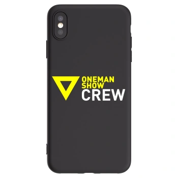Picasee silikónový čierny obal pre Apple iPhone XS Max - ONEMANSHOW CREW