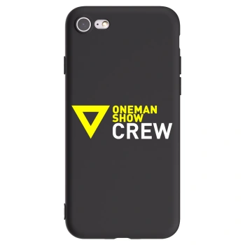 Picasee silikónový čierny obal pre Apple iPhone SE 2022 - ONEMANSHOW CREW