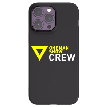 Picasee silikónový čierny obal pre Apple iPhone 14 Pro Max - ONEMANSHOW CREW