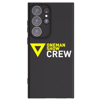 Picasee silikónový čierny obal pre Samsung Galaxy S23 Ultra 5G - ONEMANSHOW CREW