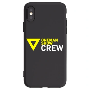 Picasee silikónový čierny obal pre Apple iPhone X/XS - ONEMANSHOW CREW