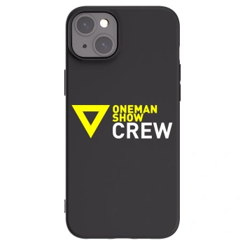 Picasee silikónový čierny obal pre Apple iPhone 15 Plus - ONEMANSHOW CREW
