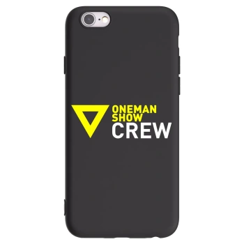 Picasee silikónový čierny obal pre Apple iPhone 6/6S - ONEMANSHOW CREW