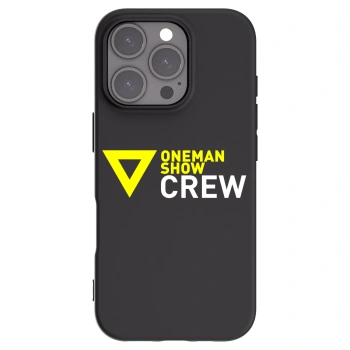 Picasee silikónový čierny obal pre Apple iPhone 16 Pro - ONEMANSHOW CREW