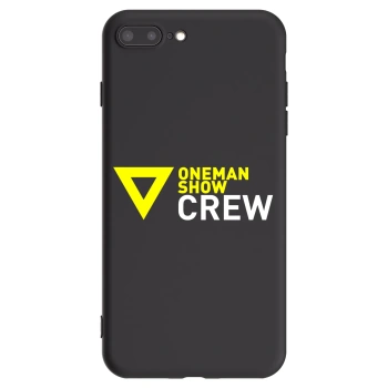 Picasee silikónový čierny obal pre Apple iPhone 8 Plus - ONEMANSHOW CREW