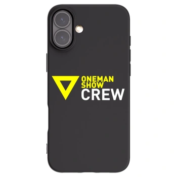 Picasee silikónový čierny obal pre Apple iPhone 16 Plus - ONEMANSHOW CREW
