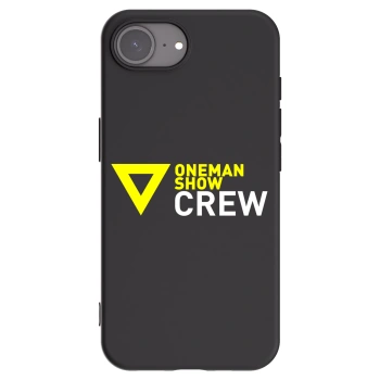 Picasee silikónový čierny obal pre Apple iPhone 16e - ONEMANSHOW CREW