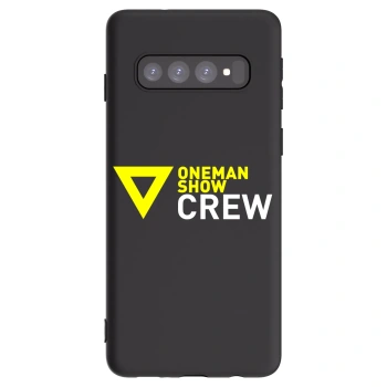 Picasee silikónový čierny obal pre Samsung Galaxy S10 G973 - ONEMANSHOW CREW