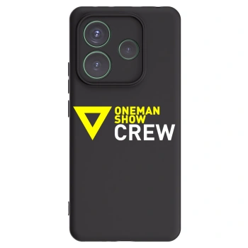 Picasee silikónový čierny obal pre Xiaomi Redmi Note 14 5G - ONEMANSHOW CREW