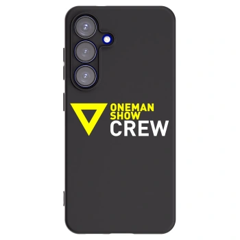 Picasee silikónový čierny obal pre Samsung Galaxy S25 5G - ONEMANSHOW CREW