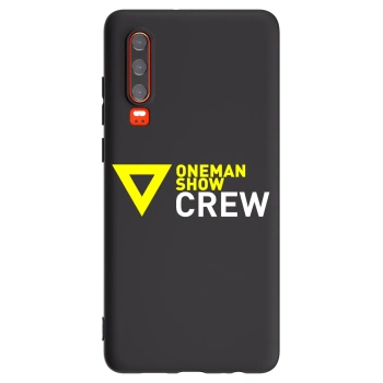 Picasee silikónový čierny obal pre Huawei P30 - ONEMANSHOW CREW