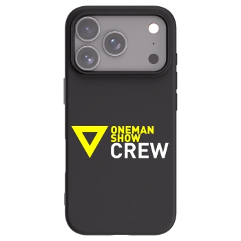 Picasee silikónový čierny obal pre Apple iPhone 17 Pro - ONEMANSHOW CREW
